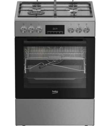 BEKO Cooker FBMA61330GXDT Hob type Gas Oven type Electric Stainless Steel Width 60 cm Grilling LED Depth