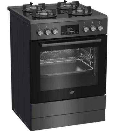 BEKO Cooker FBM62330GADSN Hob type Gas Oven type Electric Grey Width 60 cm Grilling LED Depth 60 cm 72