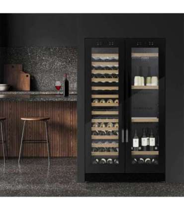 Caso Wine Cooler WineChef Duo 122 Energy efficiency class G Free standing Bottles capacity 122 Black
