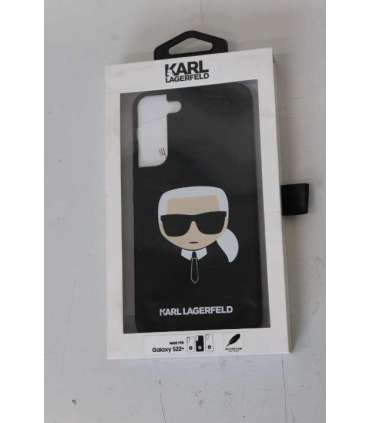 SALE OUT. Karl Lagerfeld KLHCS22MSLKHBK S22+ S906 black hardcase Silicone Karl`s Head DIRTY PACKAGING Karl Lagerfeld