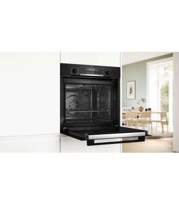 Bosch Oven HRG578BB7 71 L Electric Pyrolysis Knobs Steam function Height 59.5 cm Width 59.4 cm Black
