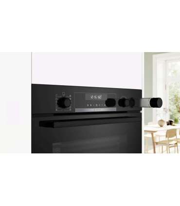 Bosch Oven HRG578BB7 71 L Electric Pyrolysis Knobs Steam function Height 59.5 cm Width 59.4 cm Black