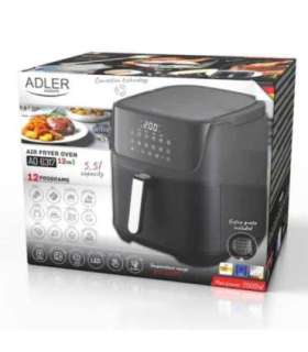 Adler Air Fryer Oven AD 6317 Power 1800-2500 W Capacity 5.5 L Convection Black