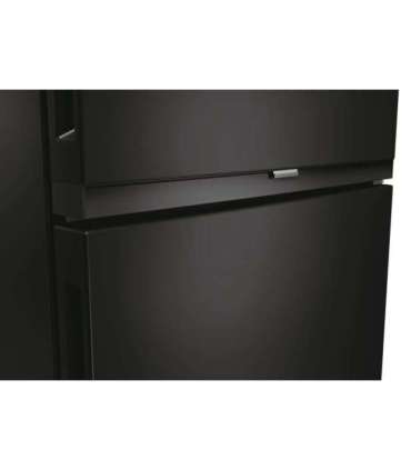 Candy ECN2CQTEB186 Refrigerator, E, Freestanding, Combi, Height 185cm, Fridge net 235 L, Freezer net 120 L, Black |