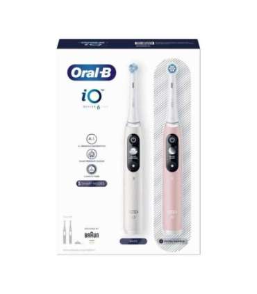 Oral-B Electric Toothbrush iO6 DuoPack Rechargeable For adults Number of brush heads included 2 Number of