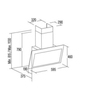 CATA Hood THALASSA PRO 600 GBK Wall mounted Energy efficiency class A+++ Width 60 cm 842 m³/h Electronic |