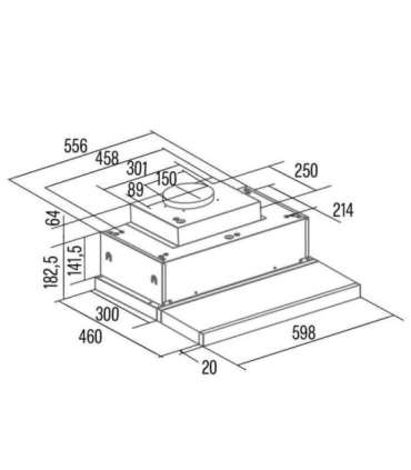 CATA Hood TFH 6830 GBK Telescopic Energy efficiency class A+++ Width 60 cm 795 m³/h Electronic LED |
