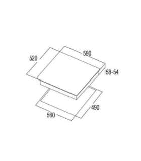 CATA Hob IB 6403E2 BK Induction Number of burners/cooking zones 3 Touch Timer Black