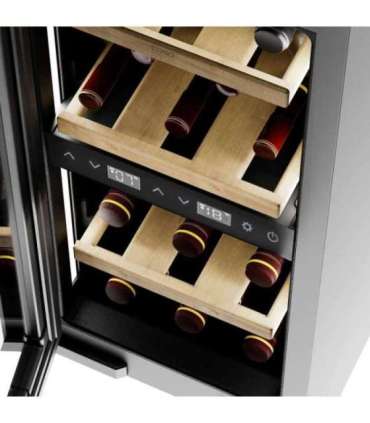 Caso Wine cooler WineDeluxe WDU 18 Energy efficiency class F Built-in Bottles capacity 18 Black