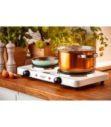 Adler Hot Plate AD 6520 Number of burners/cooking zones 2 White Electric