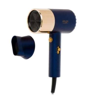 Adler Hair dryer AD 2280 1800 W Number of temperature settings 3 Blue/Gold