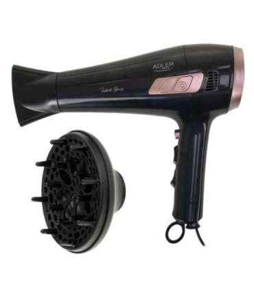 Adler Hair dryer with retractable power cord AD 2283 2400 W Number of temperature settings 3 Diffuser nozzle |