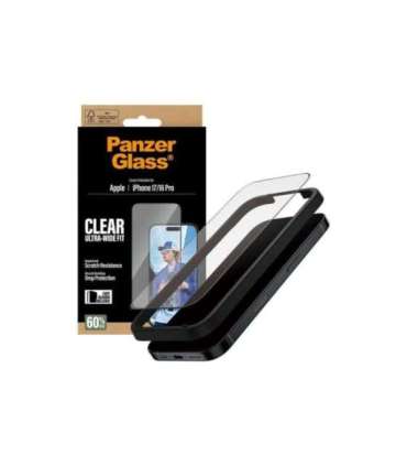 PanzerGlass Screen protector Apple iPhone 16 Pro/iPhone 17 Glass Transparent Ultra-Wide Fit w. EasyAligner