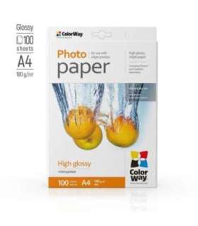 ColorWay Photo Paper, 100 sheets 180 g/m² A4 High Glossy