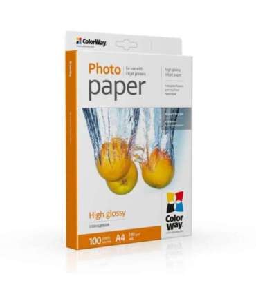 ColorWay Photo Paper, 100 sheets 180 g/m² A4 High Glossy