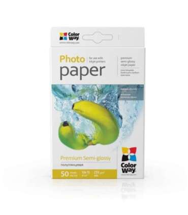 ColorWay Photo Paper, 50 sheets 255 g/m² 10x15 Premium Semi-Glossy