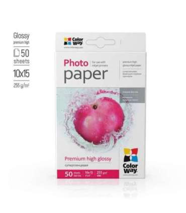 ColorWay Photo Paper, 50 sheets 255 g/m² 10x15 Premium High Glossy