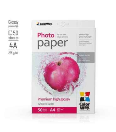 ColorWay Photo Paper, 50 sheets 255 g/m² A4 Premium High Glossy