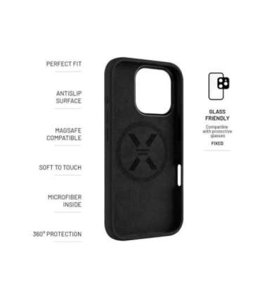 Fixed Back cover Apple iPhone 17 Liquid silicon Black MagFlow
