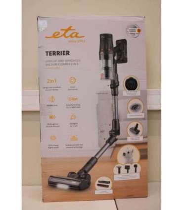 SALE OUT. ETA ETA524790000 Terier Handheld vacuum cleaner, Cordless, Operating time 80 min., Dust container 0.5 L, Black