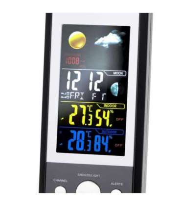 Mesko MS 1177 Black Colorful Digital Display Weather station