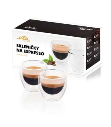 ETA Espresso cups ETA418193000 For espresso coffee 2 pc(s) Dishwasher proof Glass