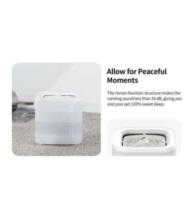 PETKIT Smart Pet Drinking Fountain Eversweet Solo Capacity 1.8 L Filtering Material Plastic White