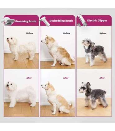 PETKIT Air Clipper Pet Grooming Vacuum Kit 5in1 LM4 Grey/White