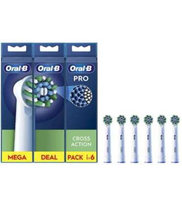 Oral-B Replaceable toothbrush heads EB50RX-6 Cross Action Pro Heads For adults Number of brush heads included