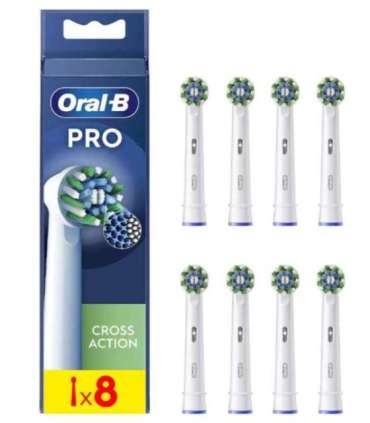 Oral-B Replaceable toothbrush heads EB50RX-8 Cross Action Pro Heads For adults Number of brush heads included