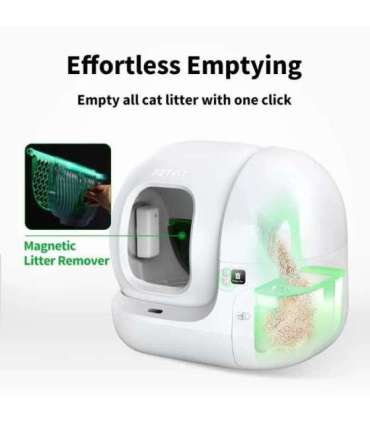 PETKIT PURA MAX 2 Self-Cleaning Cat Litter, Green + Magnetic Cat Litter Remover for Tofu Litter P99022