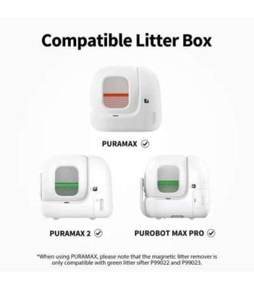 PETKIT Pura Max 2 Mineral Sand Litter, Green + Magnetic Cat Litter Remover Green