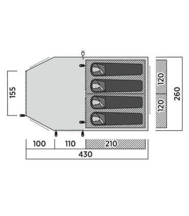 Easy Camp Family tent Hamra 4 4 person(s) Blue
