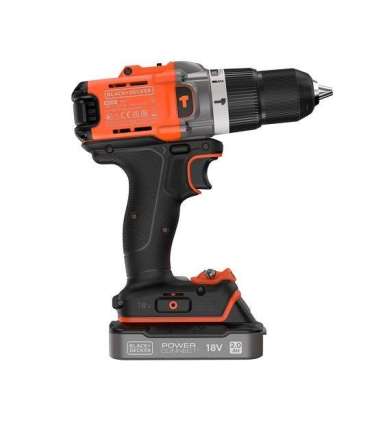 BLACK & DECKER Cordless Drill Driver BCD383D1XK-QW 18 V 2.0 Ah Lithium