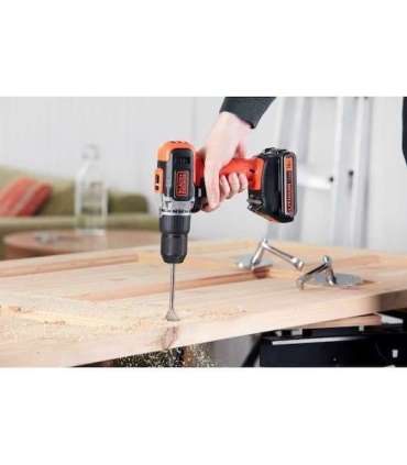 BLACK & DECKER Cordless Drill/Driver with  2.0 Ah/4.0 Ah Battery BCD003MEM2K-QW 18 V 2.0/4.0 Ah Lithium