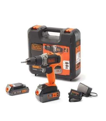 BLACK & DECKER Cordless Drill/Driver with  2.0 Ah/4.0 Ah Battery BCD003MEM2K-QW 18 V 2.0/4.0 Ah Lithium