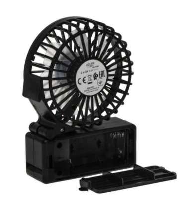 Adler Foldable mini fan AD 7336 Desk fan Black Diameter 6.5 cm Number of speeds 1