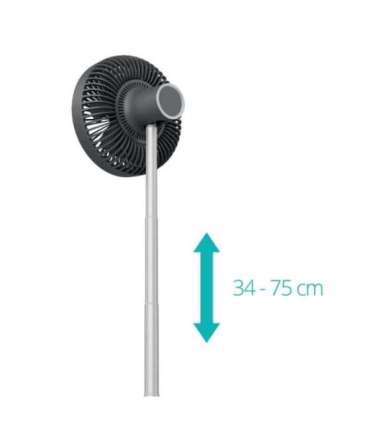 Duux Fan Rize Flex Stand Fan Grey Diameter 21 cm Number of speeds 4 Oscillation 10 W
