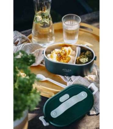 Adler Electric lunch box with thermal bag AD 4522 0.8 L Plastic/Stainless steel Green Lid included