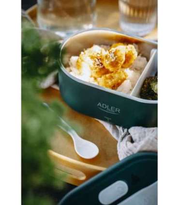 Adler Electric lunch box with thermal bag AD 4522 0.8 L Plastic/Stainless steel Green Lid included