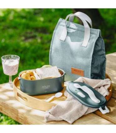 Adler Electric lunch box with thermal bag AD 4522 0.8 L Plastic/Stainless steel Green Lid included