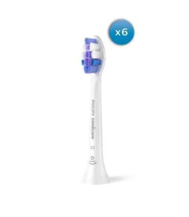 Philips Replacement brush heads HX6056/87 Sonicare Sensitive Heads For adults Number of brush heads included 6