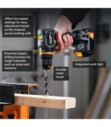 Batavia 18V brushless combi drill 70 Nm Without battery and charger