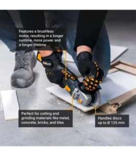 Batavia 18V brushless digital angle grinder 125 mm Without battery and charger