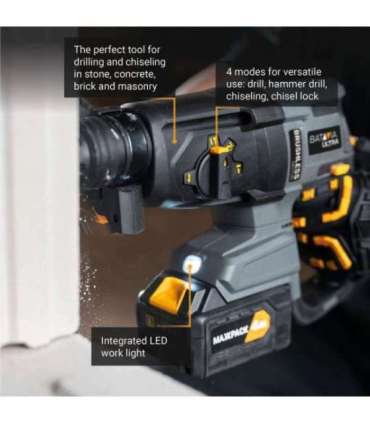 Batavia B.V. 18V Cordless Brushless Rotary Hammer SDS+, Without Battery and Charger in BMC