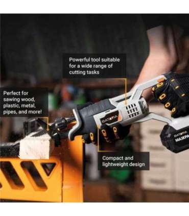 18V Cordless Reciprocating Saw - Without Battery and Charger
