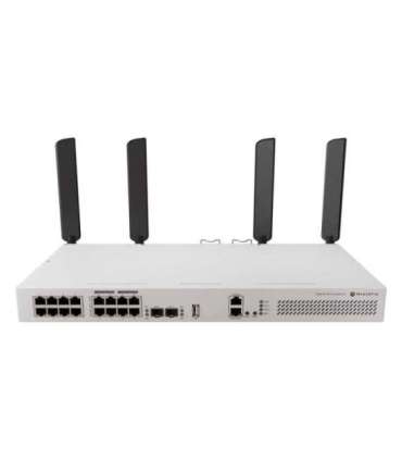 MikroTik Cloud Router Switch 418-8P-8G-2S+5axQ2axQ-RM with RouterOS L5 rackmount case