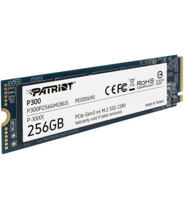 Patriot P300P256GM28 P300 SSD, 256GB, M.2 2280, PCIe NVMe Gen3 x 4, 1700/1100 MB"s, 290K IOPS, 2W