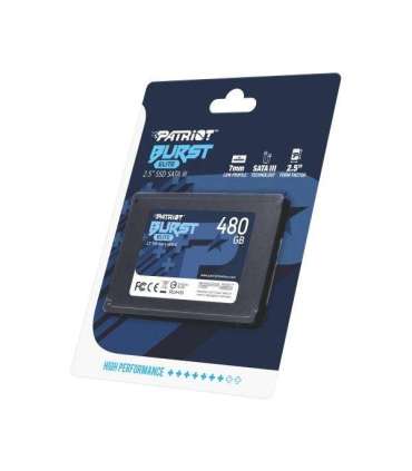 Patriot PBE480GS25SSDR BURST ELITE SSD, 480GB, 2.5", SATA3, 450MB/s, TRIM