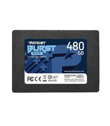 Patriot PBE480GS25SSDR BURST ELITE SSD, 480GB, 2.5", SATA3, 450MB/s, TRIM